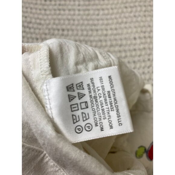 ModCloth Novelty Fruit Print High Rise Linen Shorts Women Size 10 Vacation Beach - Picture 11 of 16